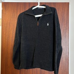 Mens dark Heather gray Ralph Lauren pullover sweater